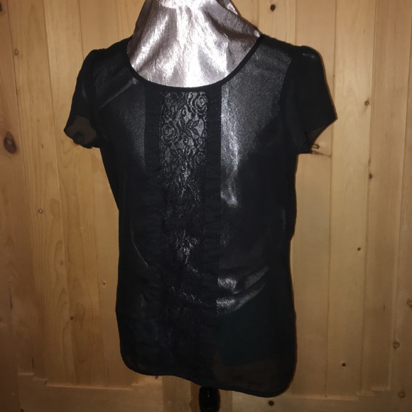 ❤️ Sheer Lace Ruffle Blouse - Picture 2 of 10